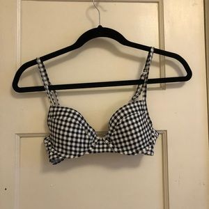 Gingham bikini top